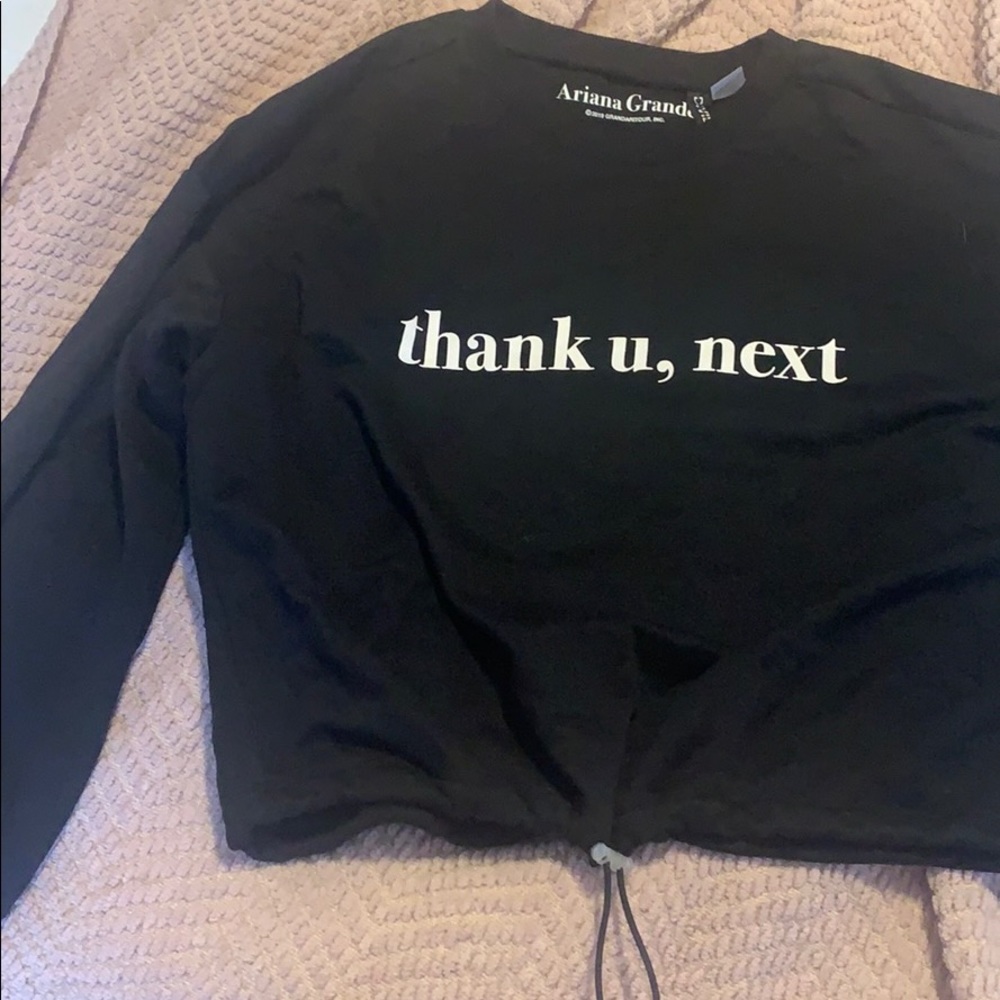 THANK U NEXT Ariana Grande Cropped Sweatshirt